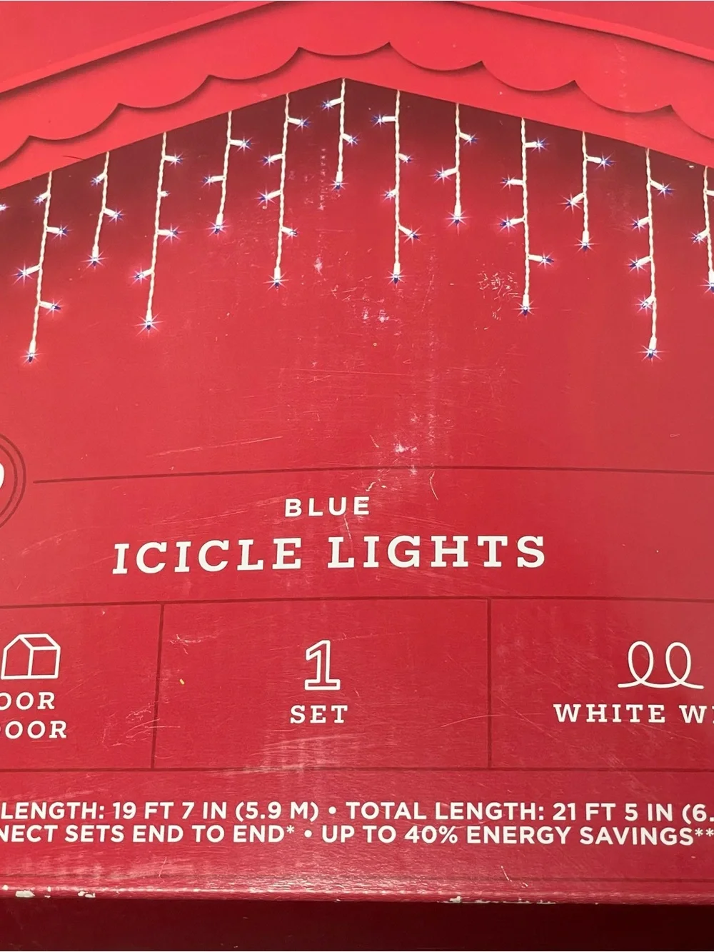 Wondershop Blue Icicle Lights